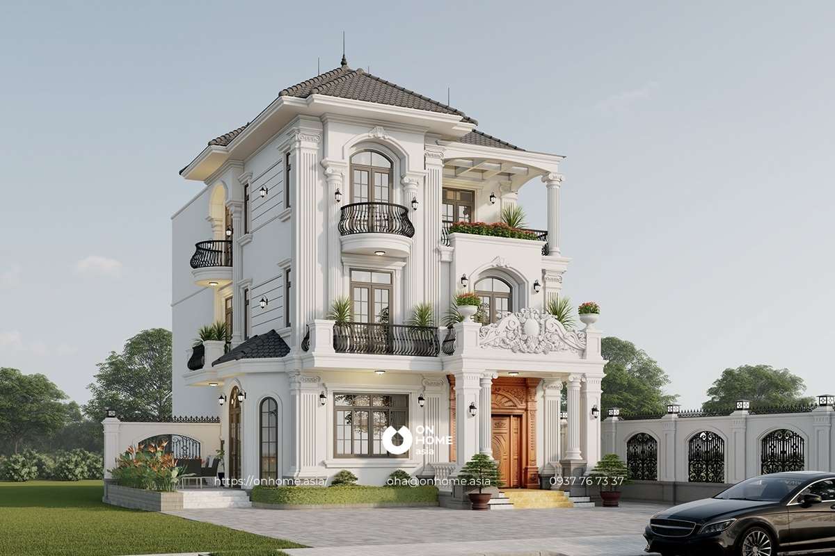 Biệt thự 3 tầng Tân Cổ Điển kiểu Pháp