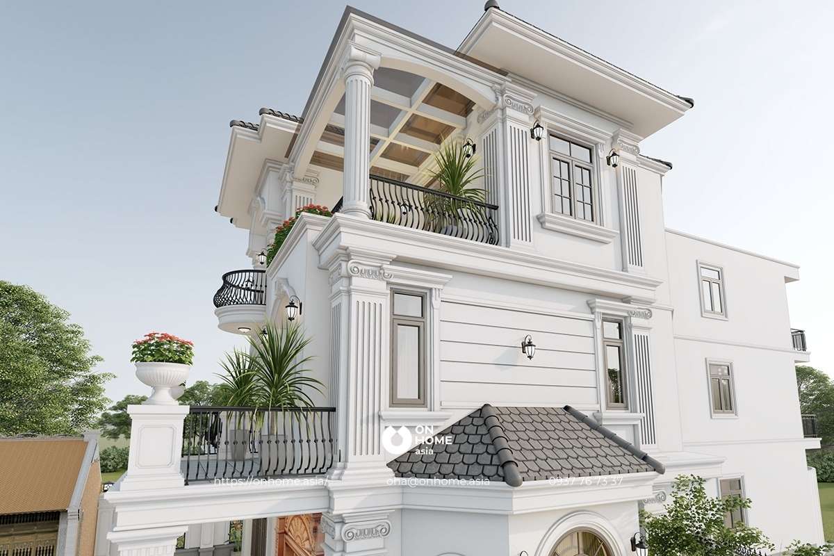 Biệt thự 3 tầng Tân Cổ Điển kiểu Pháp&nbsp;