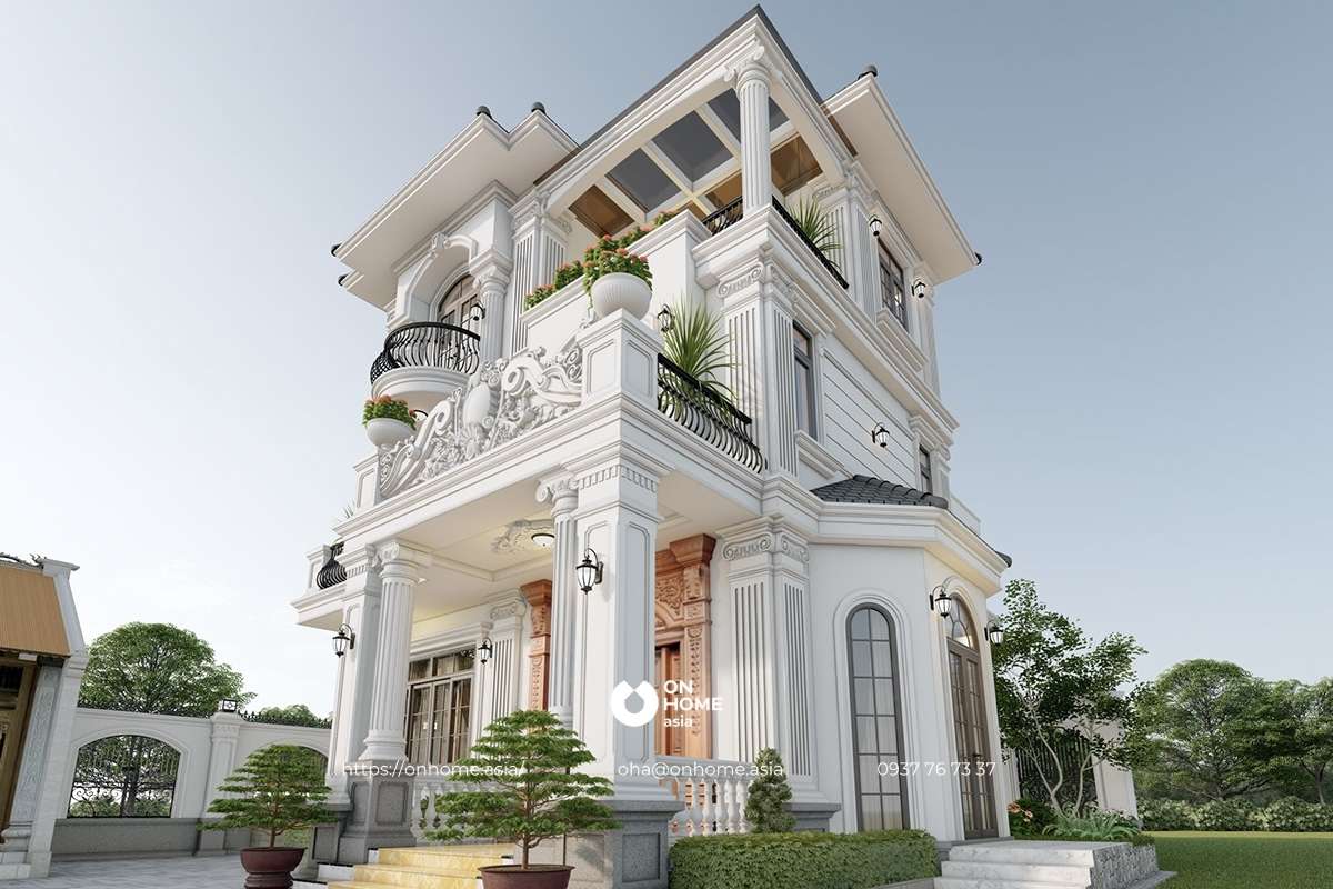 Biệt thự 3 tầng Tân Cổ Điển kiểu Pháp&nbsp;