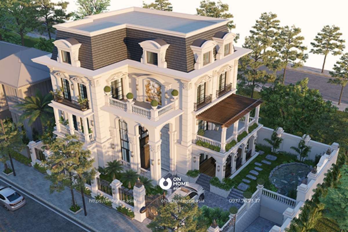 Biệt thự Tân Cổ Điển 3 tầng đẳng cấp, sang trọng
