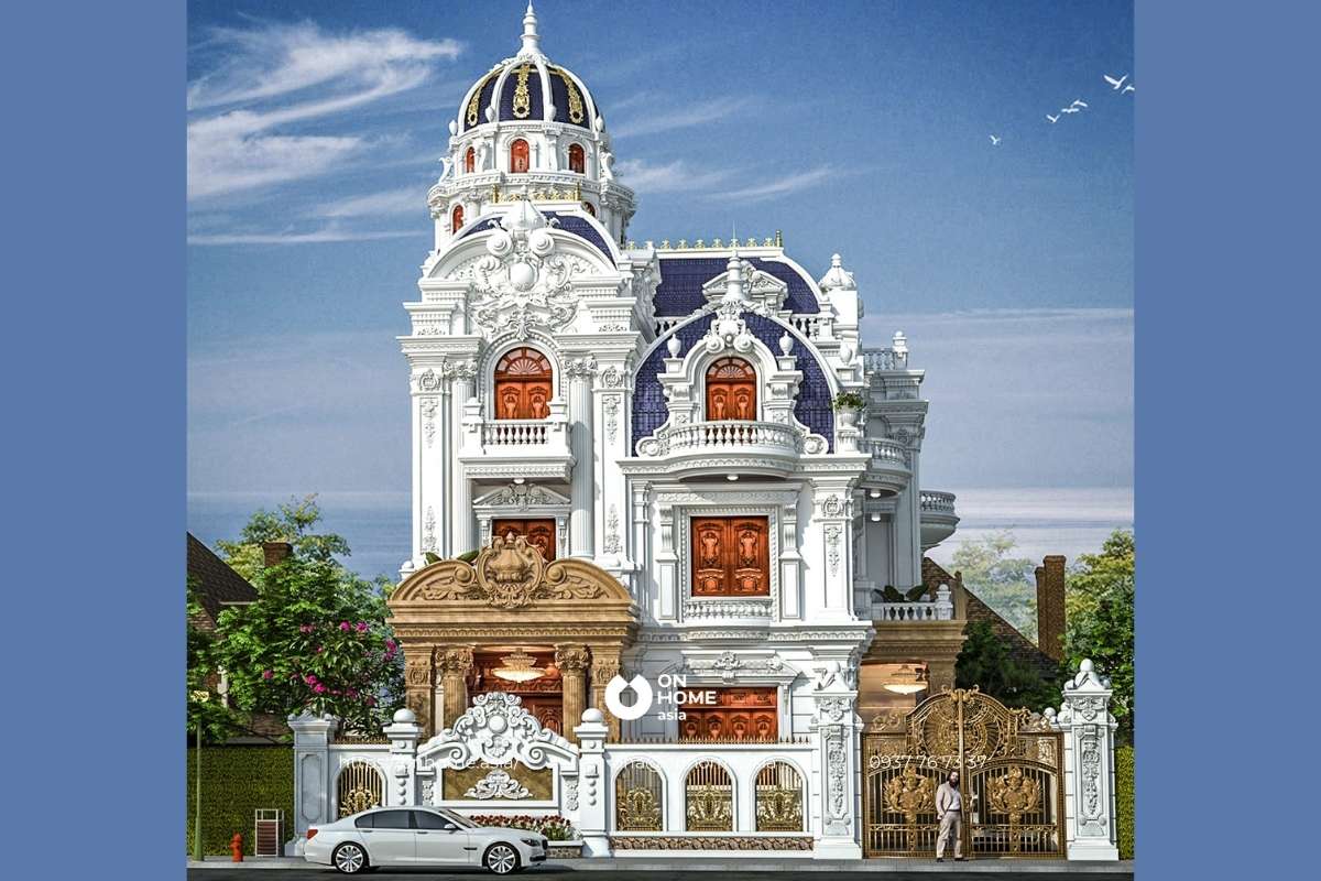 Biệt thự Cổ Điển 3 tầng kiến trúc Pháp