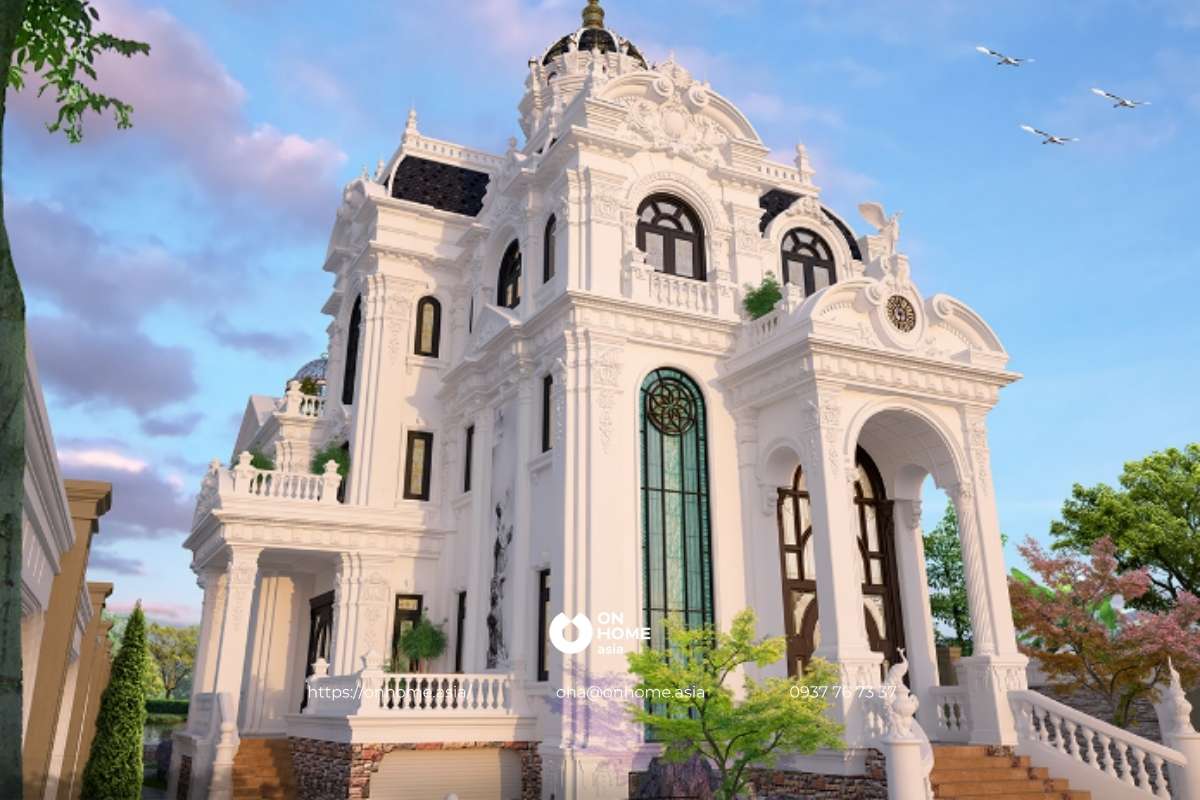 Kiến trúc biệt thự Cổ Điển sang chảnh