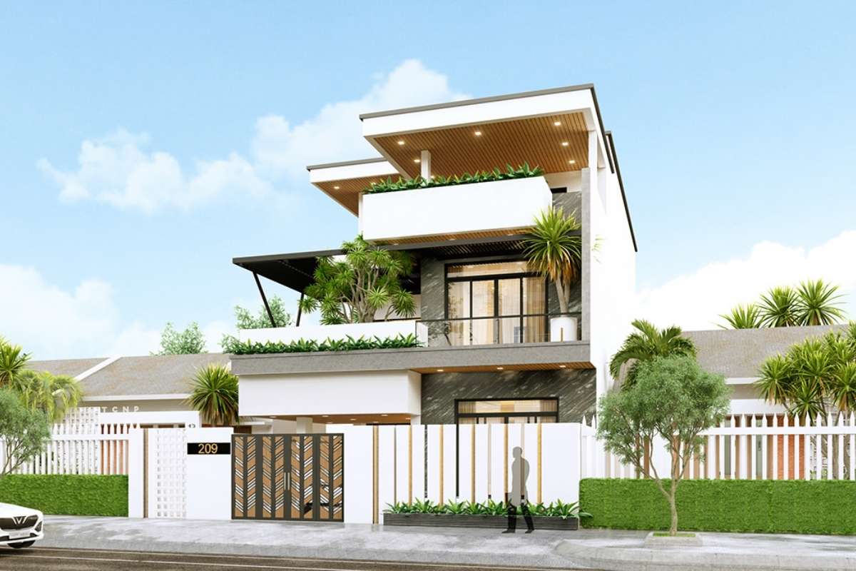 Mẫu biệt thự đẹp 3 tầng