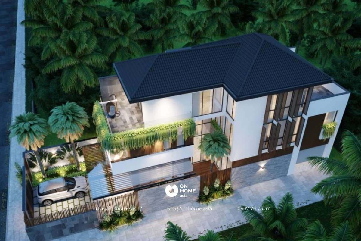 Mẫu biệt thự hiện đại 3 tầng