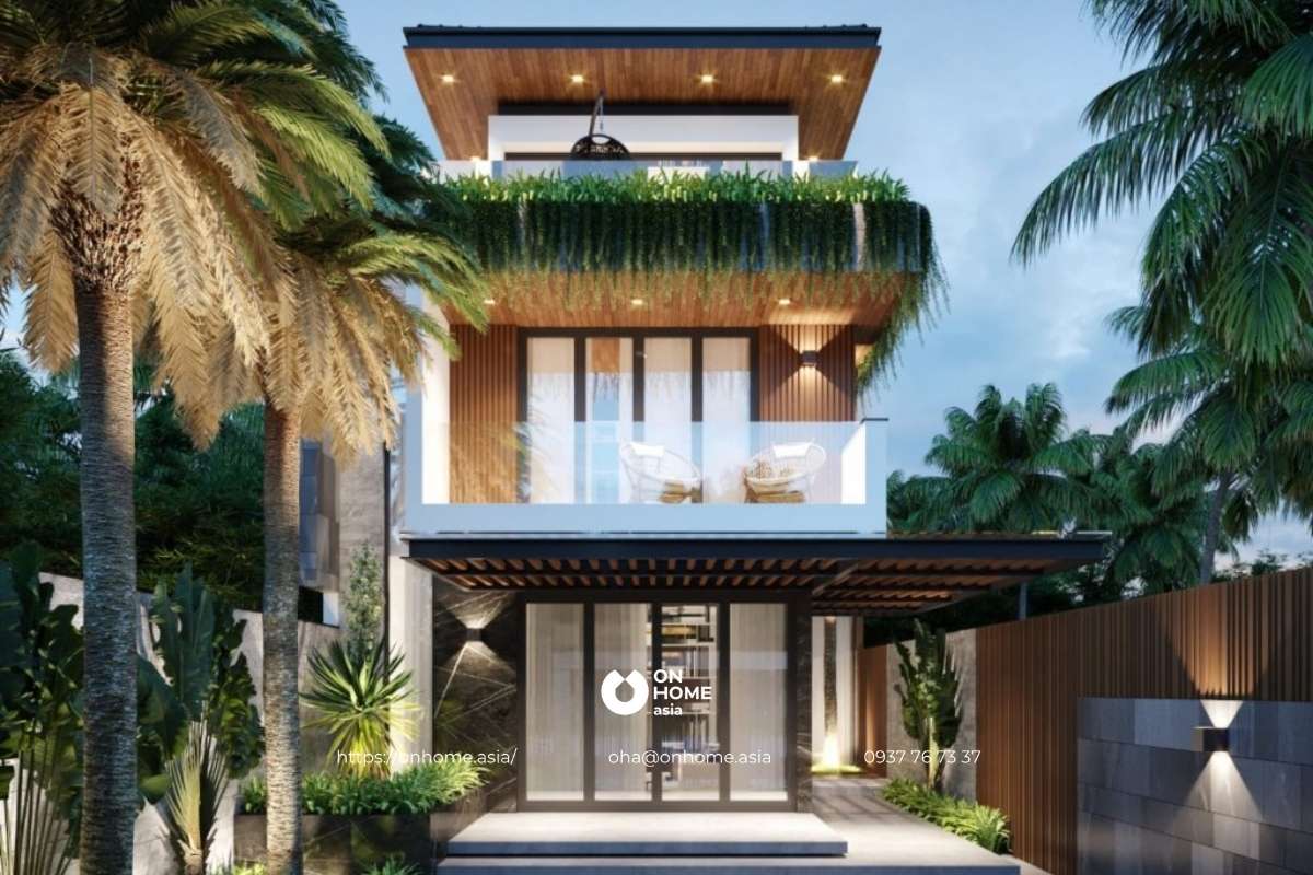 Mẫu biệt thự 3 tầng hiện đại, đẹp