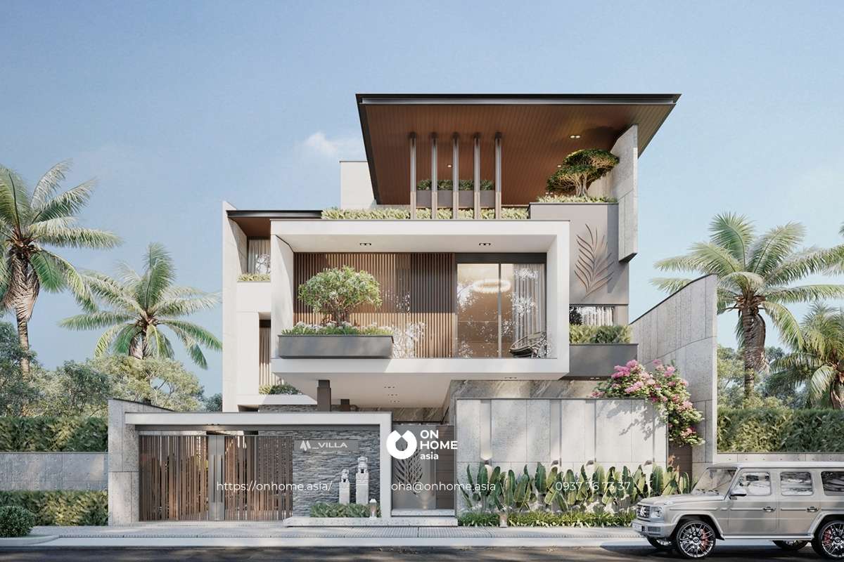 Biệt thự hiện đại 2 tầng cực sang chảnh