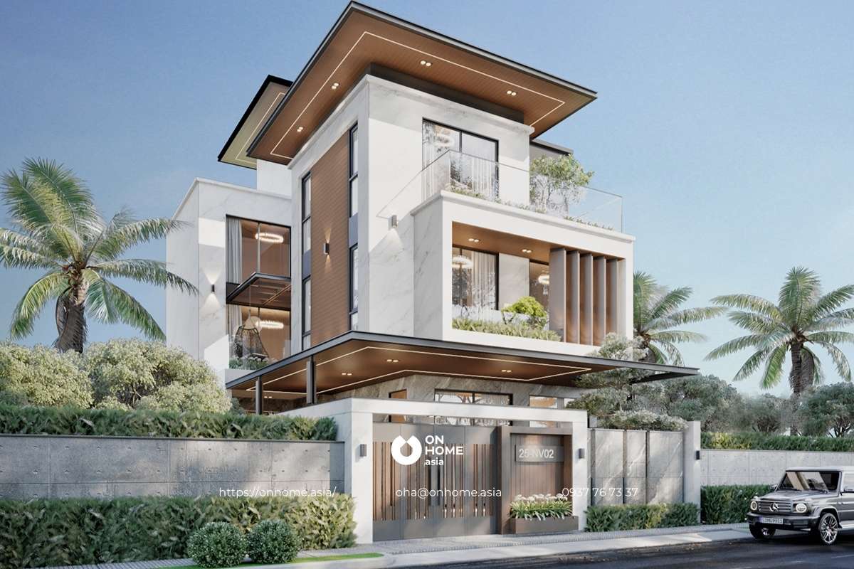 Mẫu biệt thự hiện đại 3 tầng