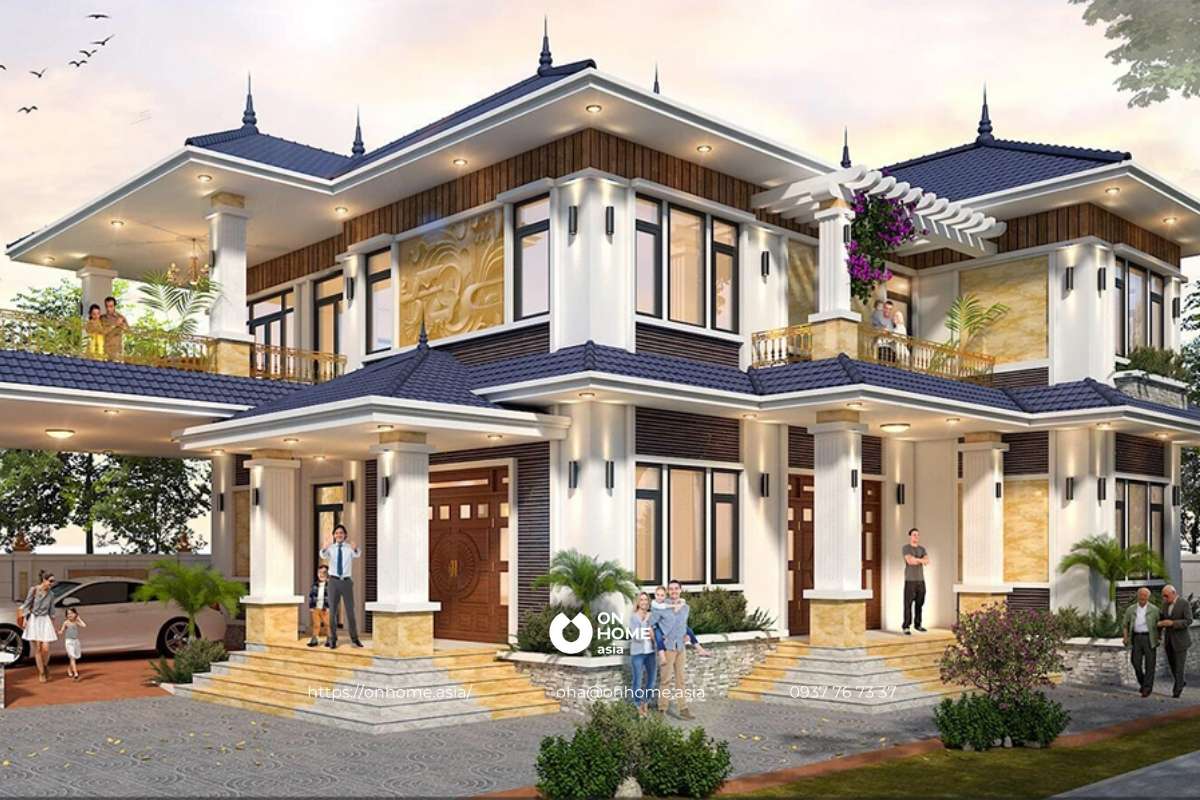 Biệt thự mái Nhật sang trọng