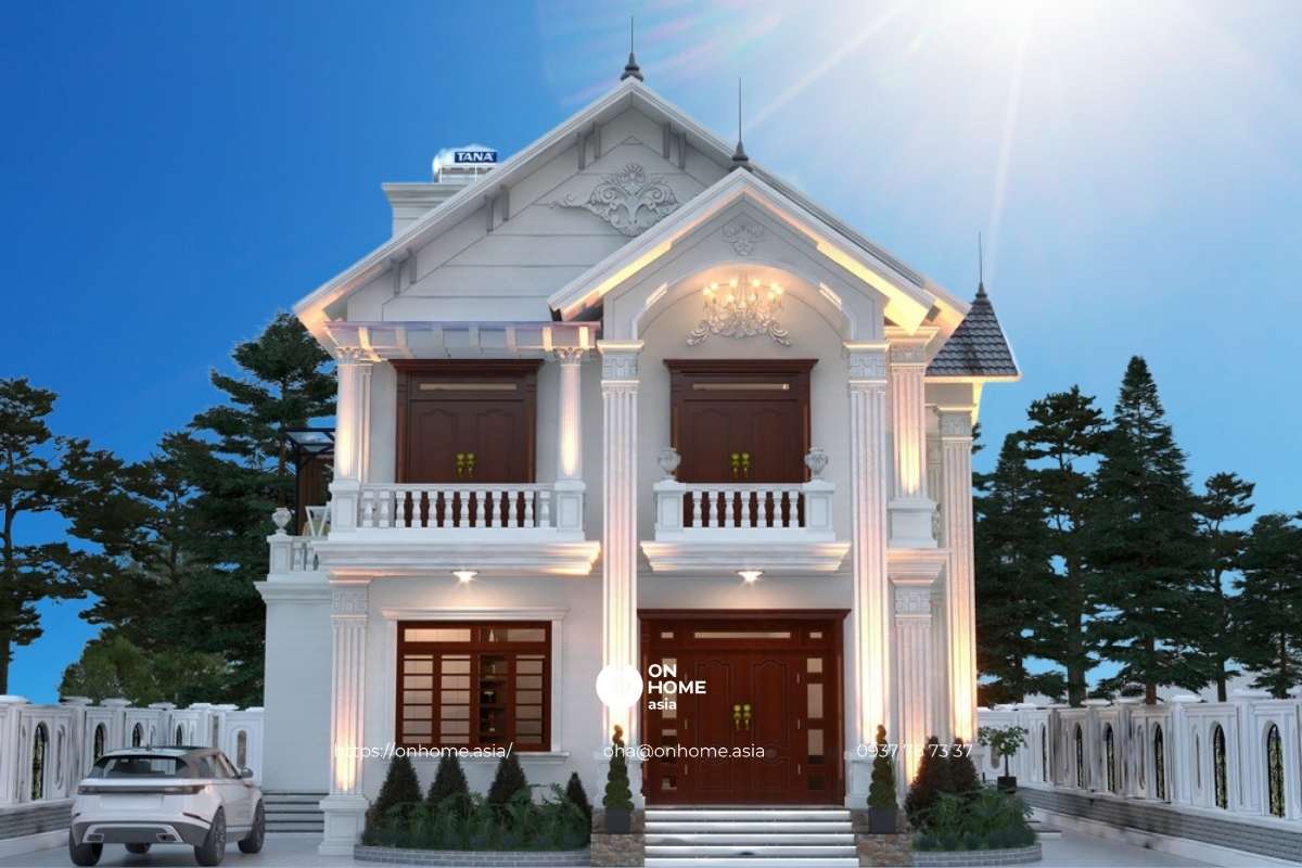 Biệt thự mái Thái 2 tầng đẹp