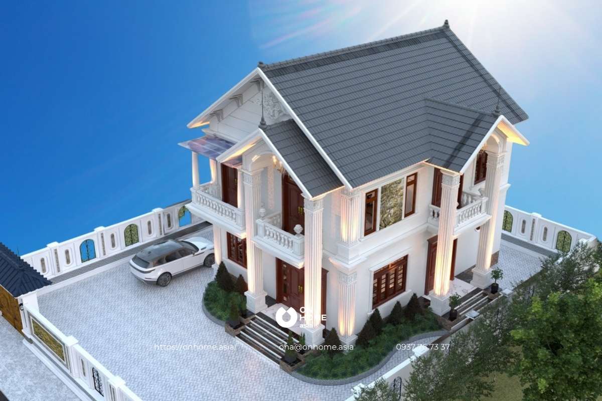 Biệt thự mái Thái 2 tầng đẹp