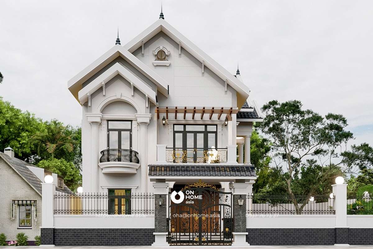 Biệt thự mái Thái 2 tầng phong cách Tân Cổ Điển