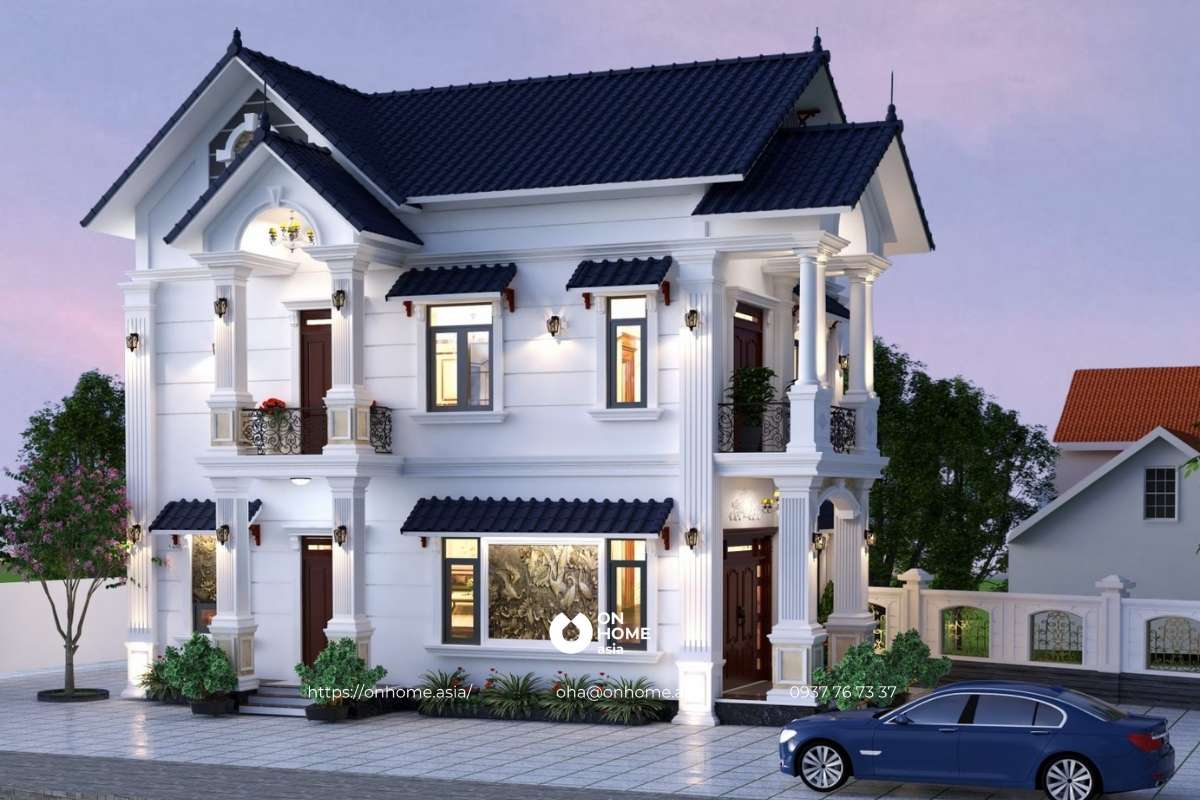 Biệt thự mái Thái Tân Cổ Điển đẹp