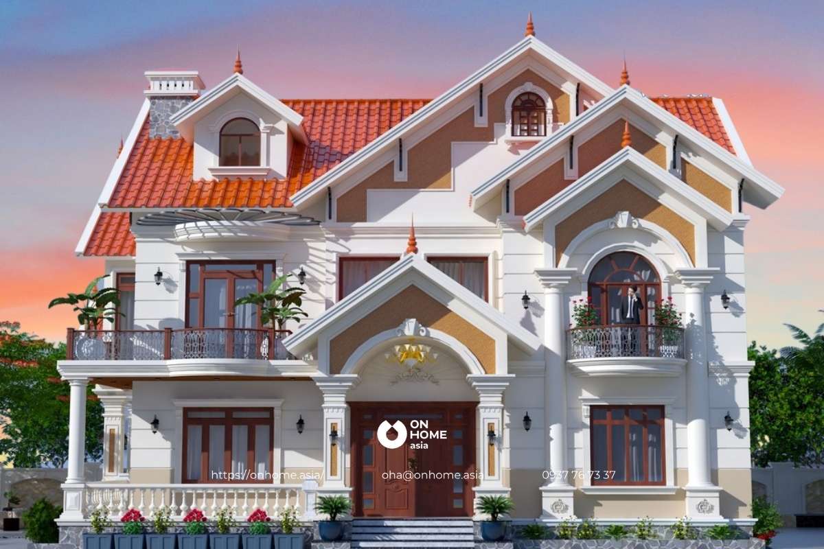 Biệt thự 2 tầng Tân Cổ Điển sang trọng