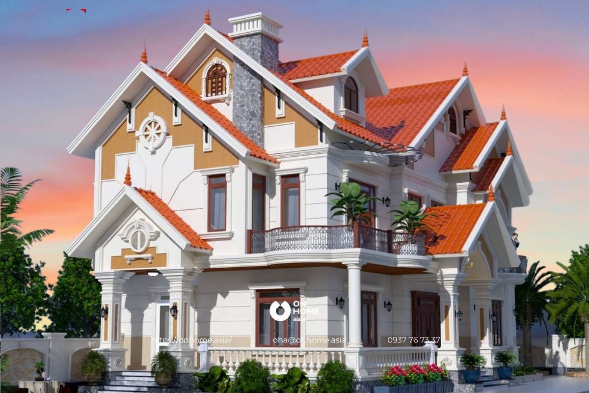 Biệt thự 2 tầng mái Thái sang trọng