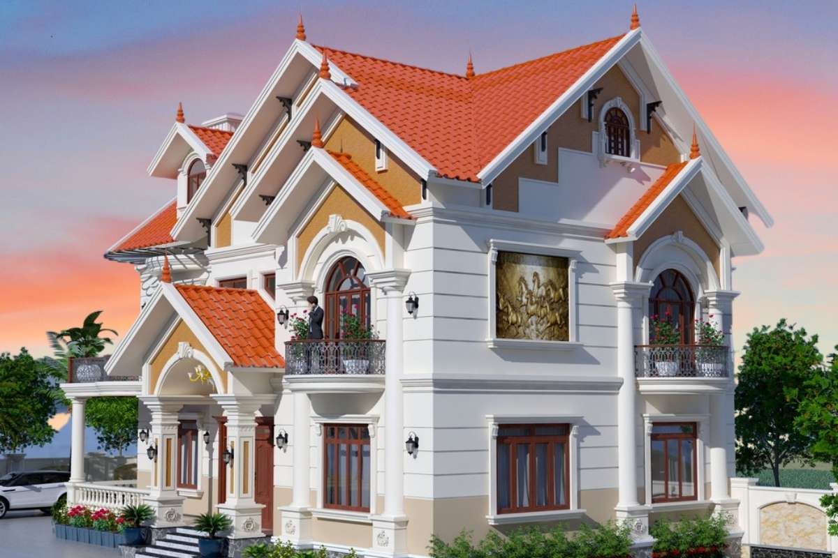 Biệt thự 2 tầng mái Thái sang trọng đẹp