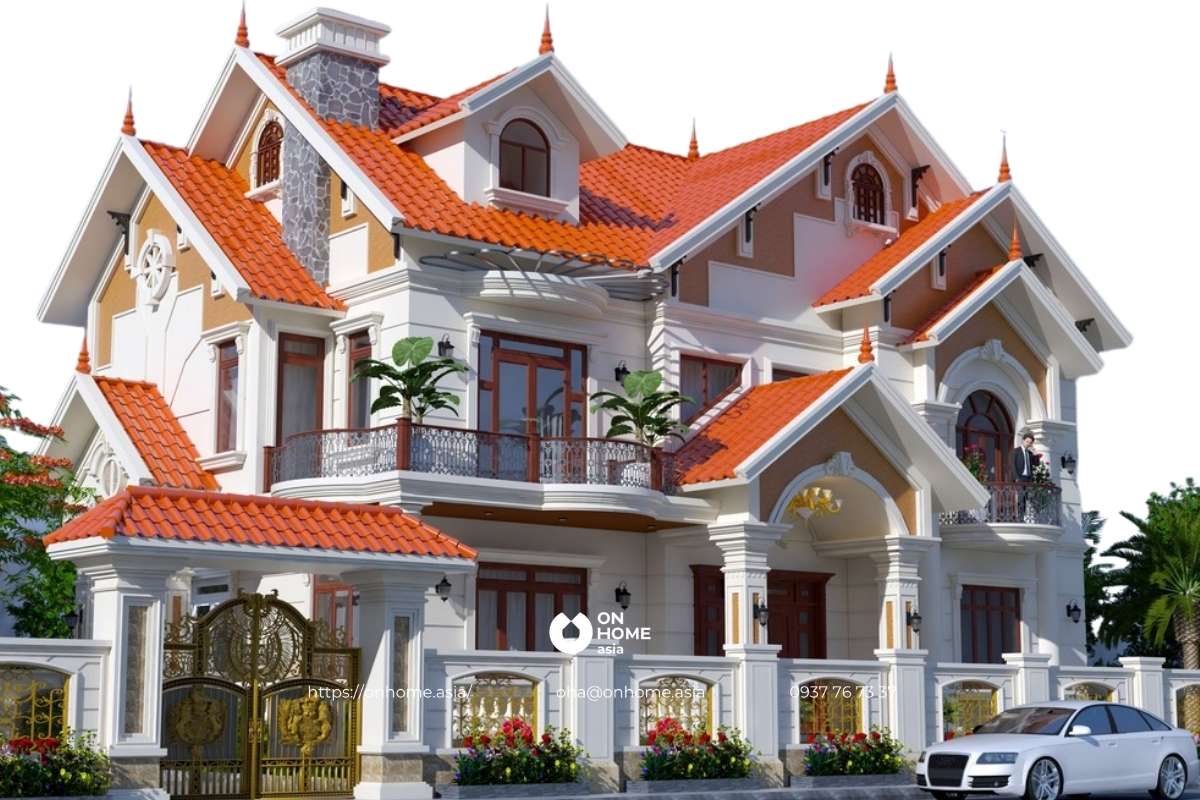 Biệt thự 2 tầng mái Thái đẹp
