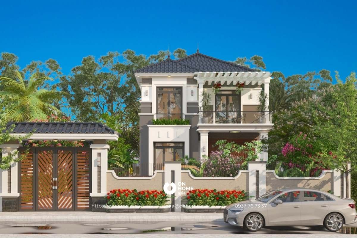 Mẫu biệt thự mini sân vườn ấn tượng