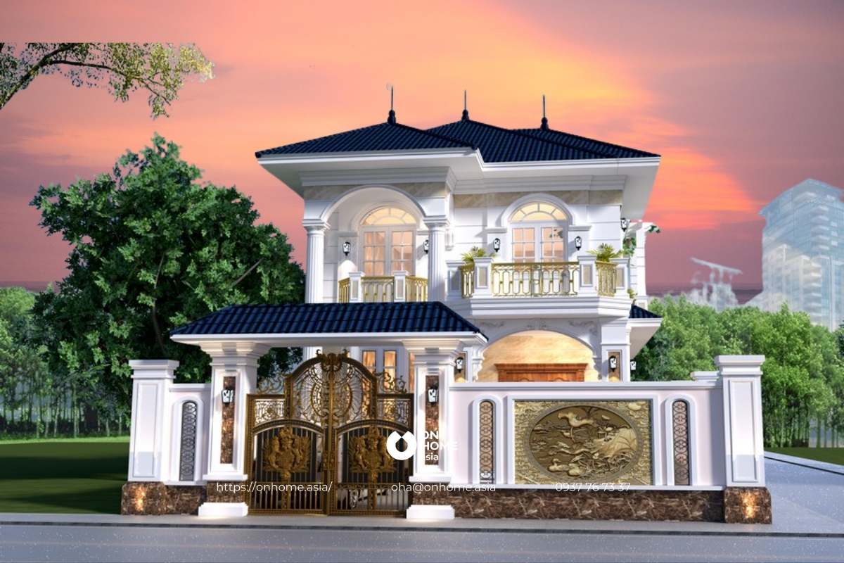 Biệt thự mini 2 tầng đẹp