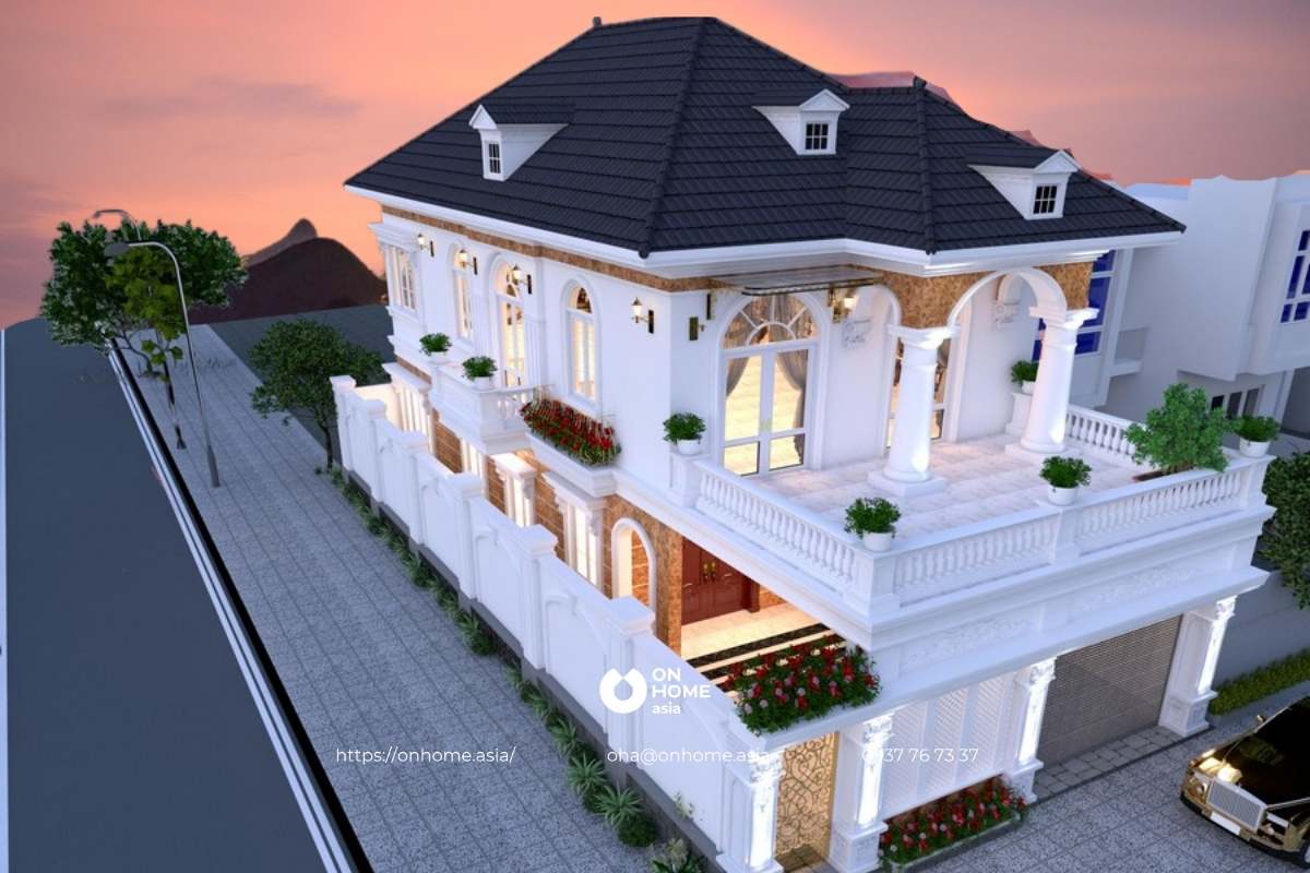 Biệt thự mini 2 tầng đẹp, sang trọng