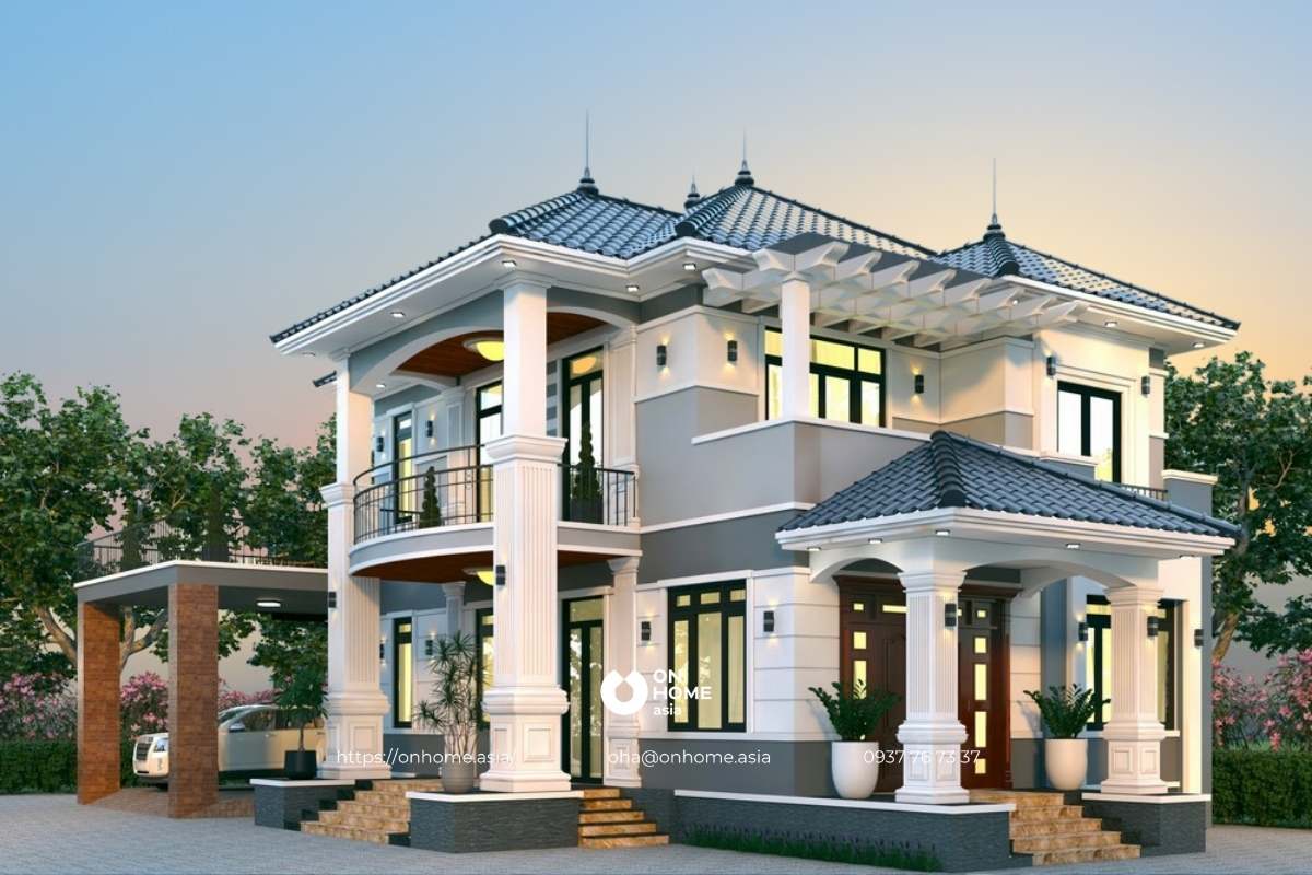 Biệt thự mini mái Nhật đẹp