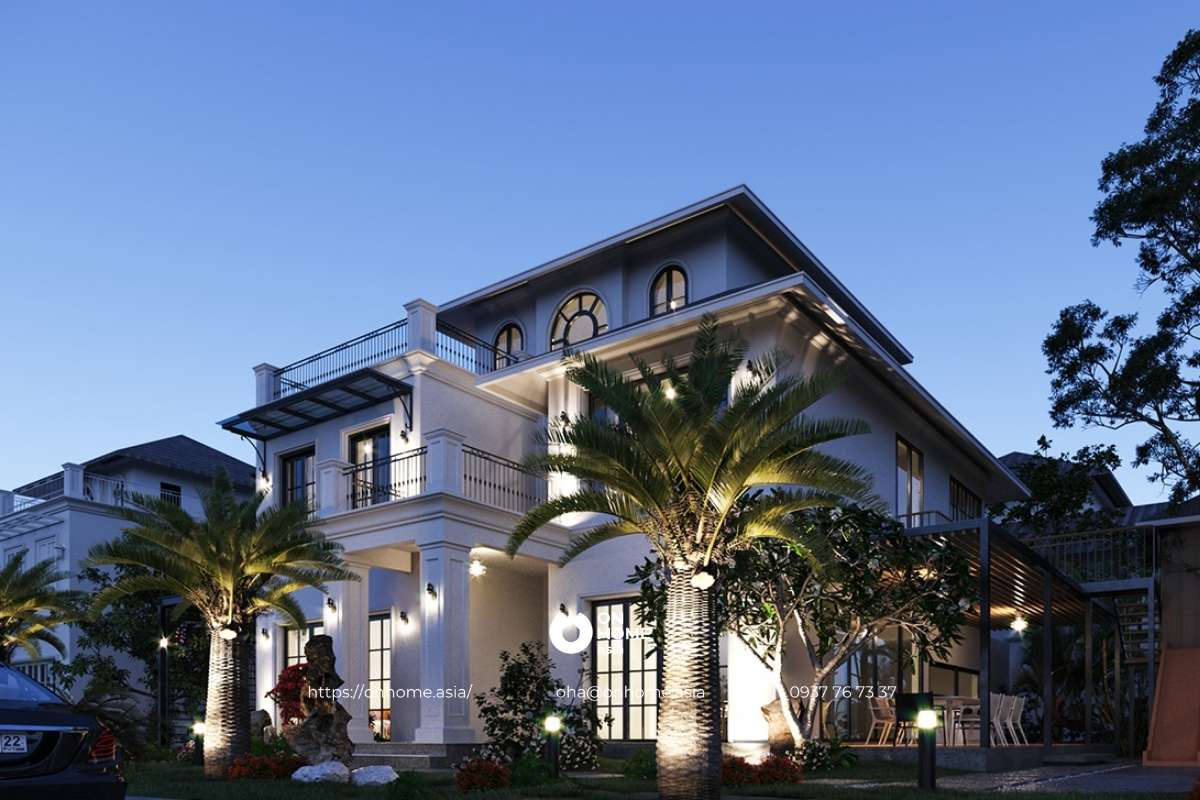 Biệt thự vườn 2 tầng kiến trúc độc đáo sang trọng