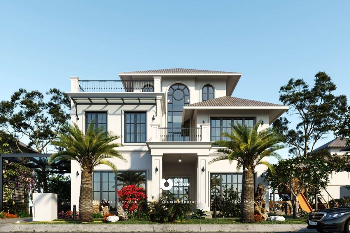 Biệt thự vườn 2 tầng kiến trúc đẹp