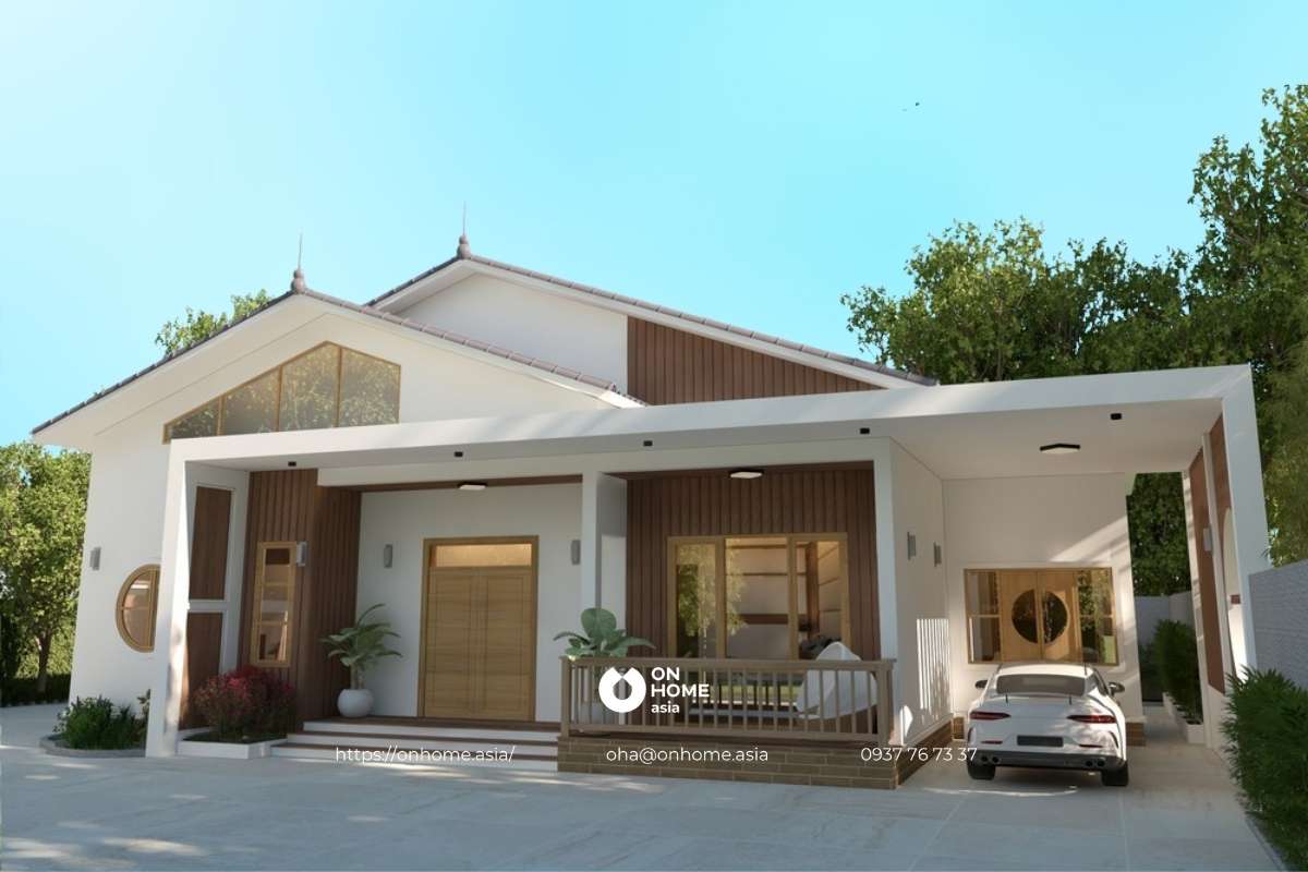 Mẫu biệt thự sân vườn cấp 4 hiện đại