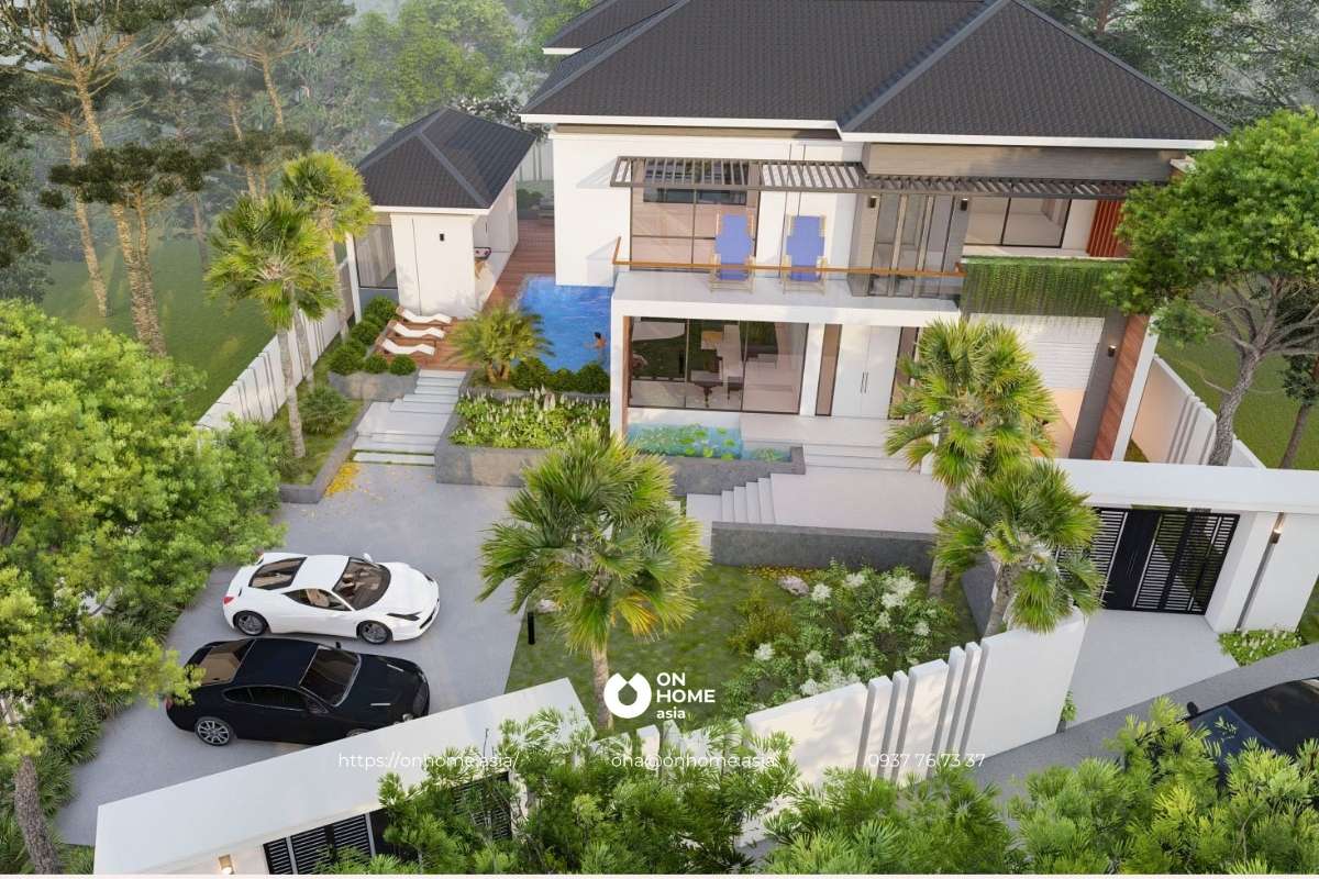 Mẫu biệt thự sân vườn kiểu Nhật đẹp