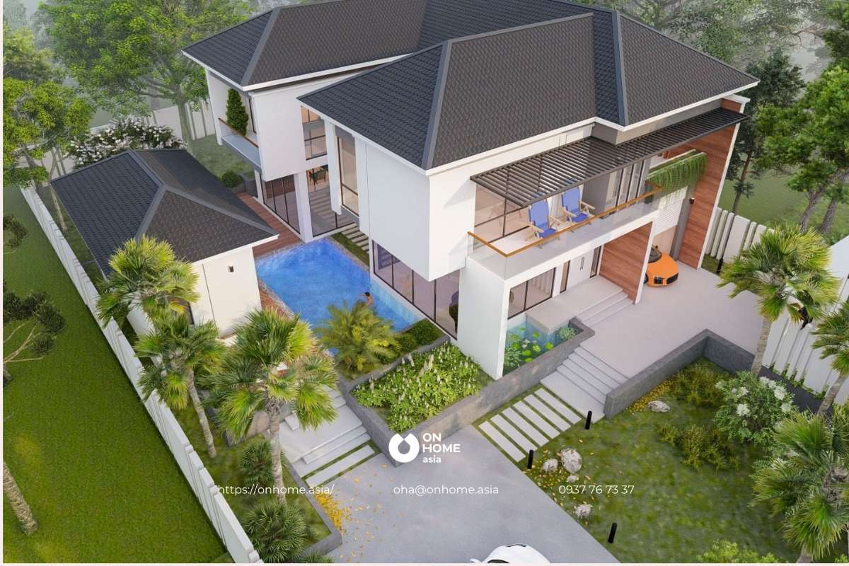 Mẫu biệt thự có hồ bơi đẹp