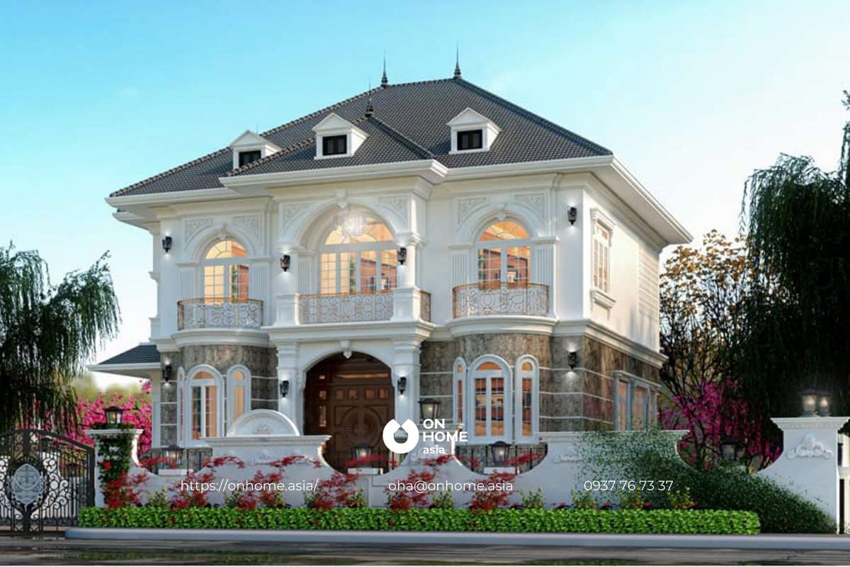 Biệt thự mái Nhật 2 tầng đẹp