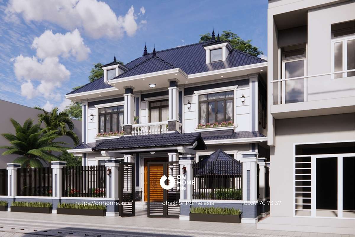 Biệt thự mái Nhật 2 tầng 150m2 đẹp