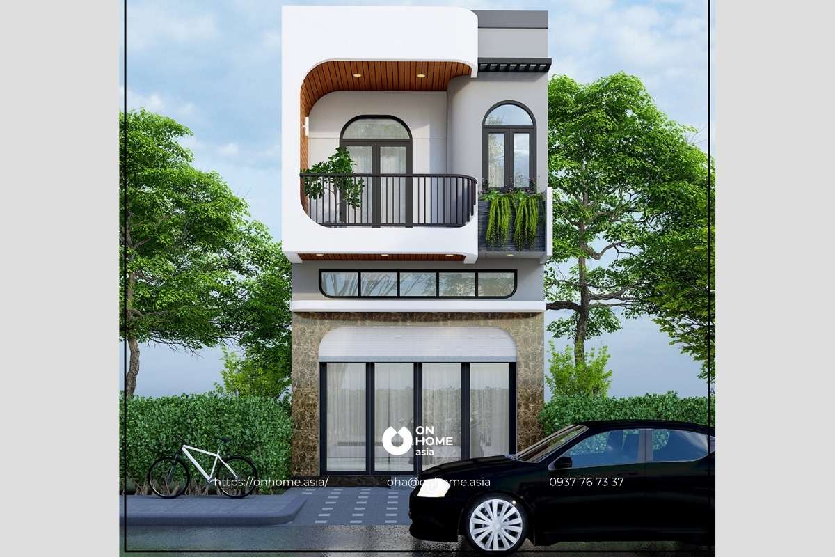 Thiết kế nhà ống 2 tầng ấn tượng