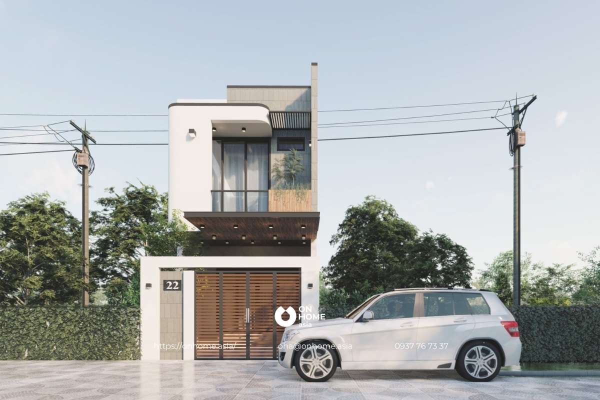 Nhà ống 2 tầng hiện đại, đẹp