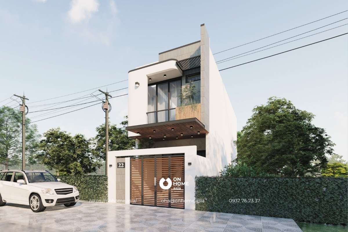 Nhà ống 2 tầng hiện đại, cuốn hút