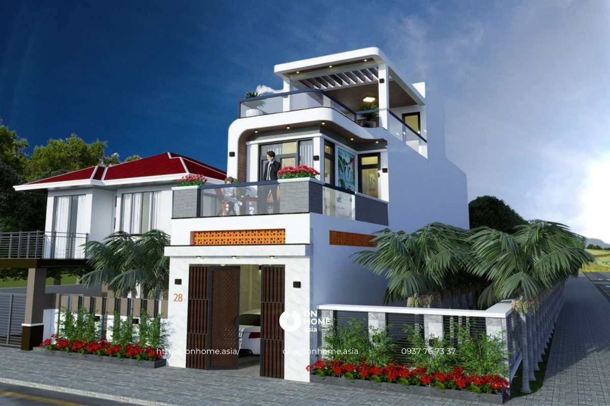 Thiết kế nhà ống 2 tầng đơn giản