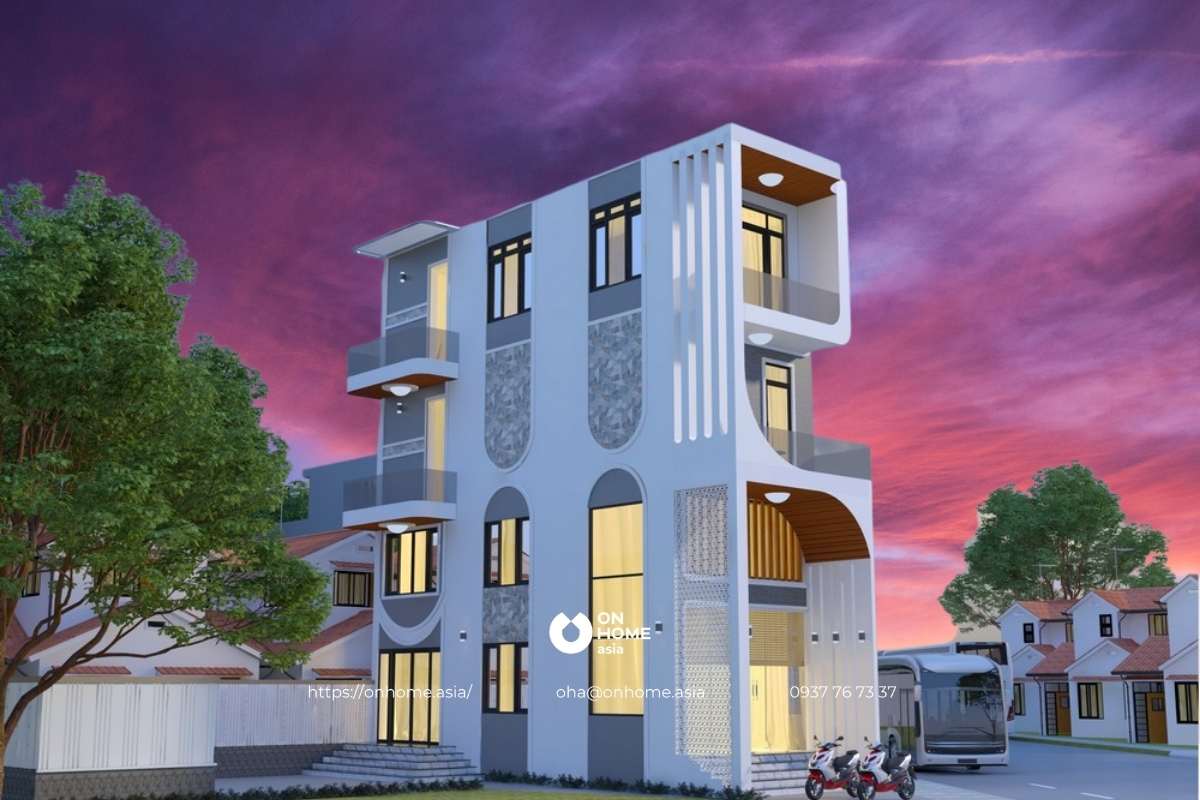 Nhà ống 3 tầng phong cách Bắc Âu