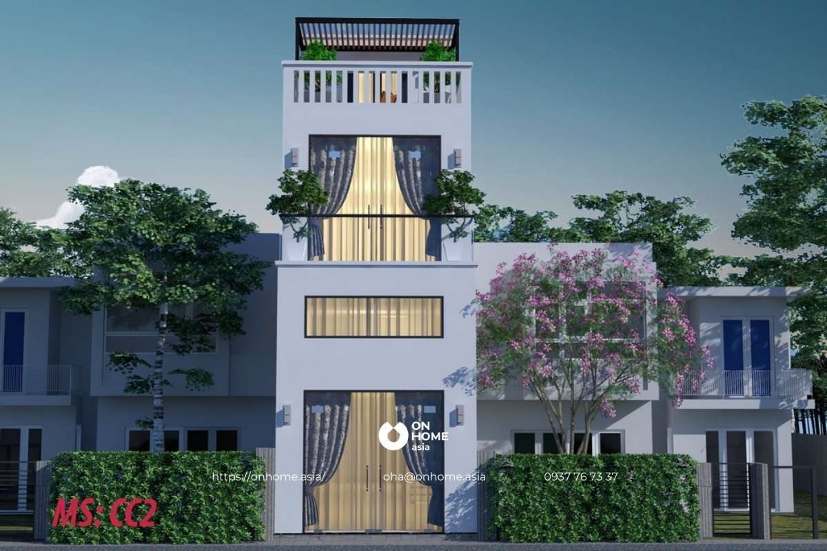Mẫu nhà ống 3 tầng hiện đại, đẹp