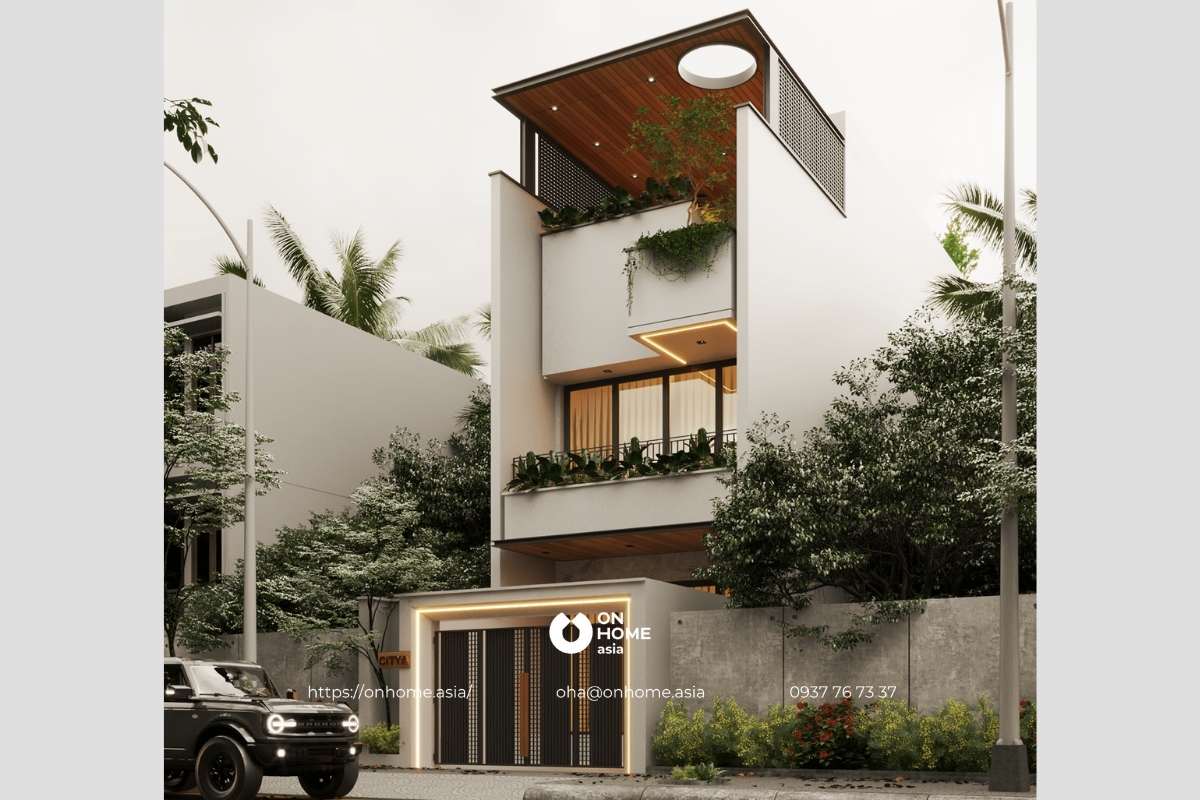 Thiết kế nhà ống 5x15m sang trọng