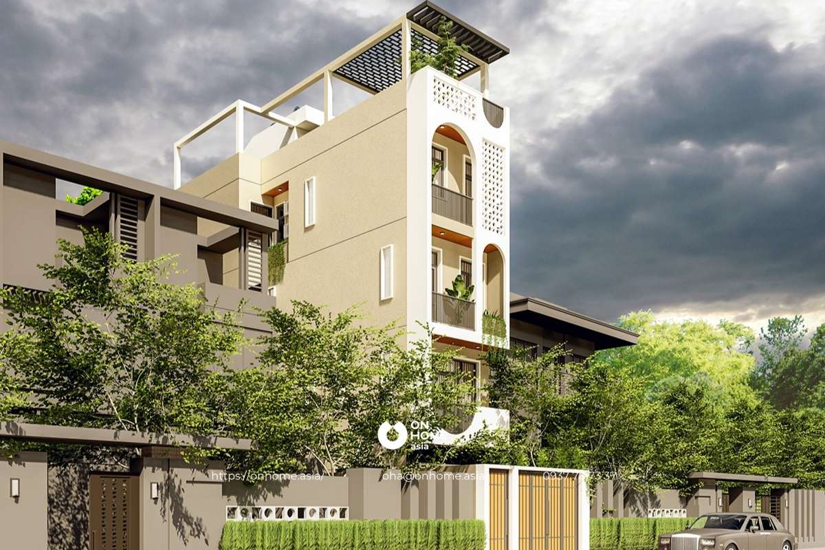 Thiết kế nhà ống 3 tầng hiện đại, ấn tượng