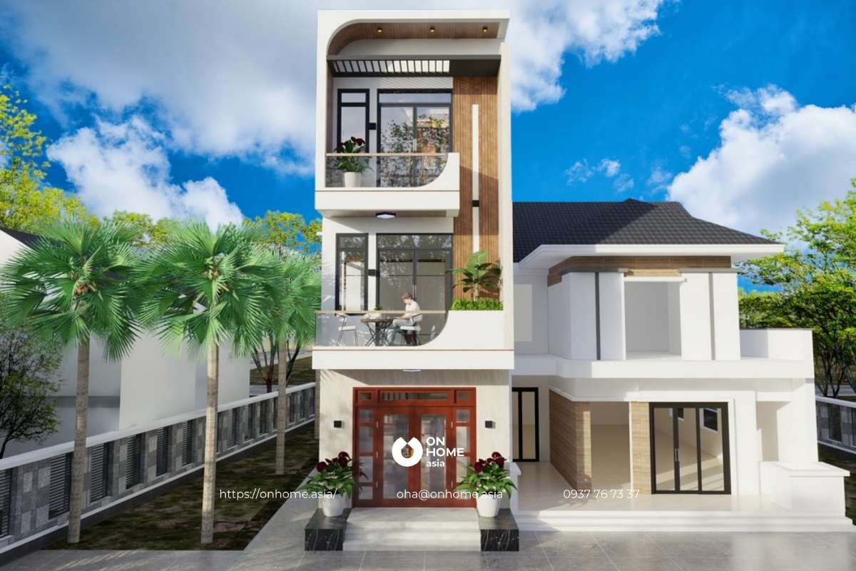 Nhà ống 3 tầng 4 phòng ngủ hiện đại