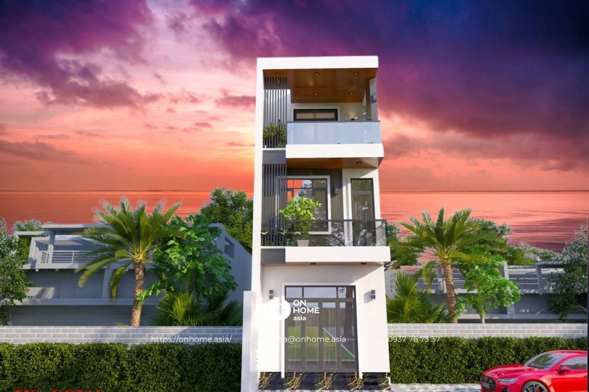 Mẫu nhà ống đẹp 3 tầng 4m