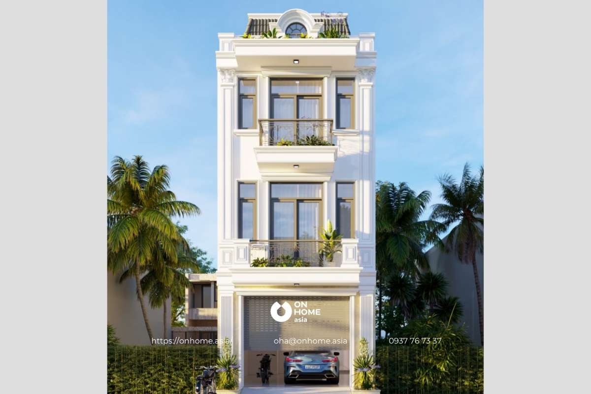 Nhà ống đẹp 3 tầng Tân Cổ Điển sang trọng