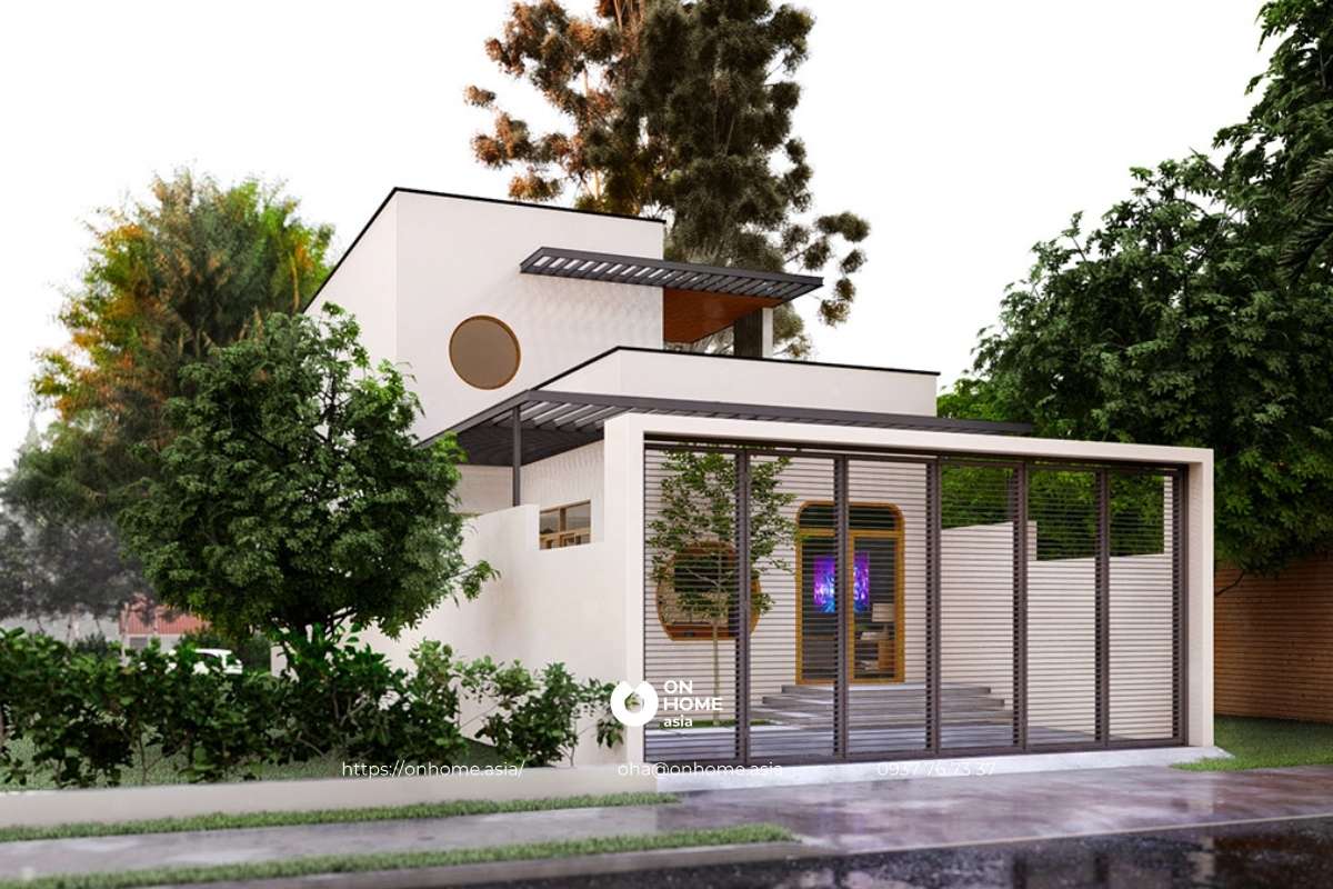 Thiết kế nhà ống có gác lửng ấn tượng