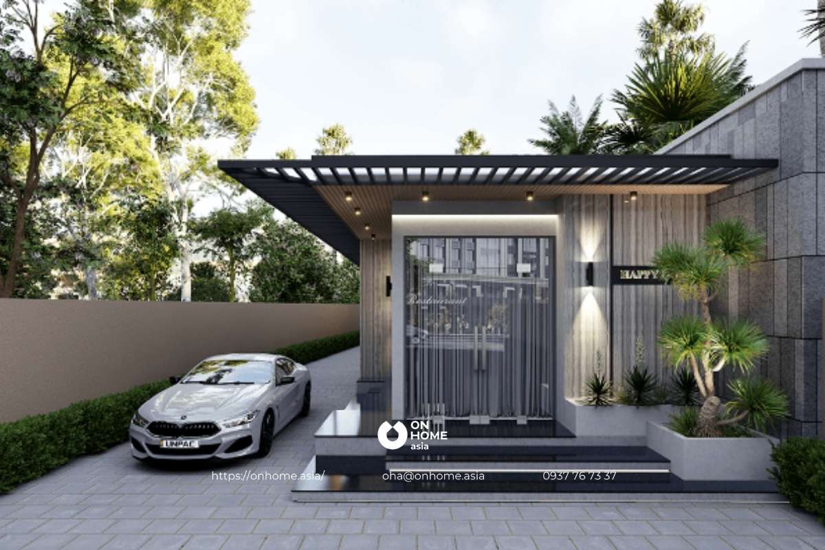 Thiết kế nhà ống 1 tầng đẹp, tiện nghi