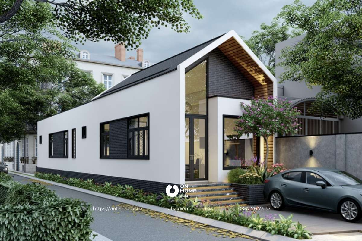 Mẫu nhà ống 1 tầng đẹp, hiện đại