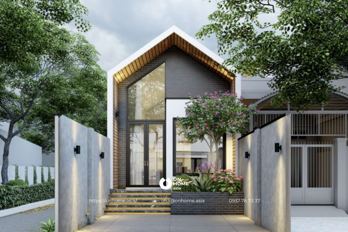 Mẫu nhà ống 1 tầng đẹp, hiện đại