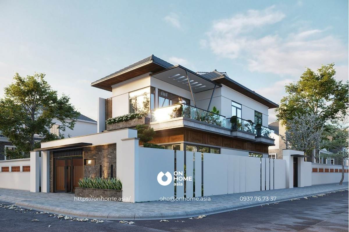 Nhà phố 2 tầng mái Nhật 90m2