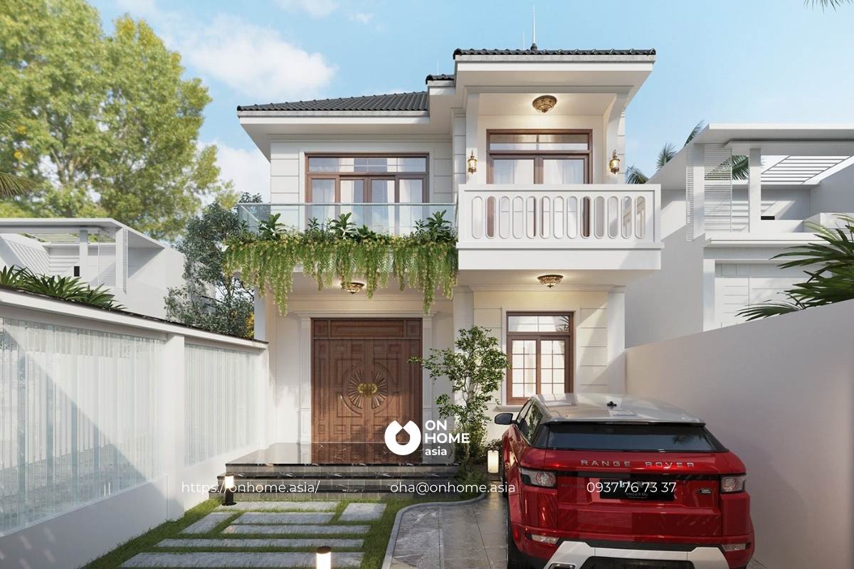 Nhà mái Nhật 2 tầng tinh tế