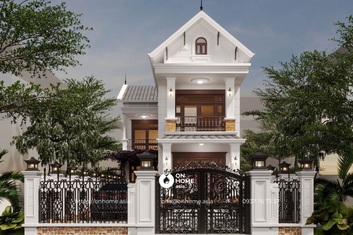 Nhà mái Thái 2 tầng ấn tượng