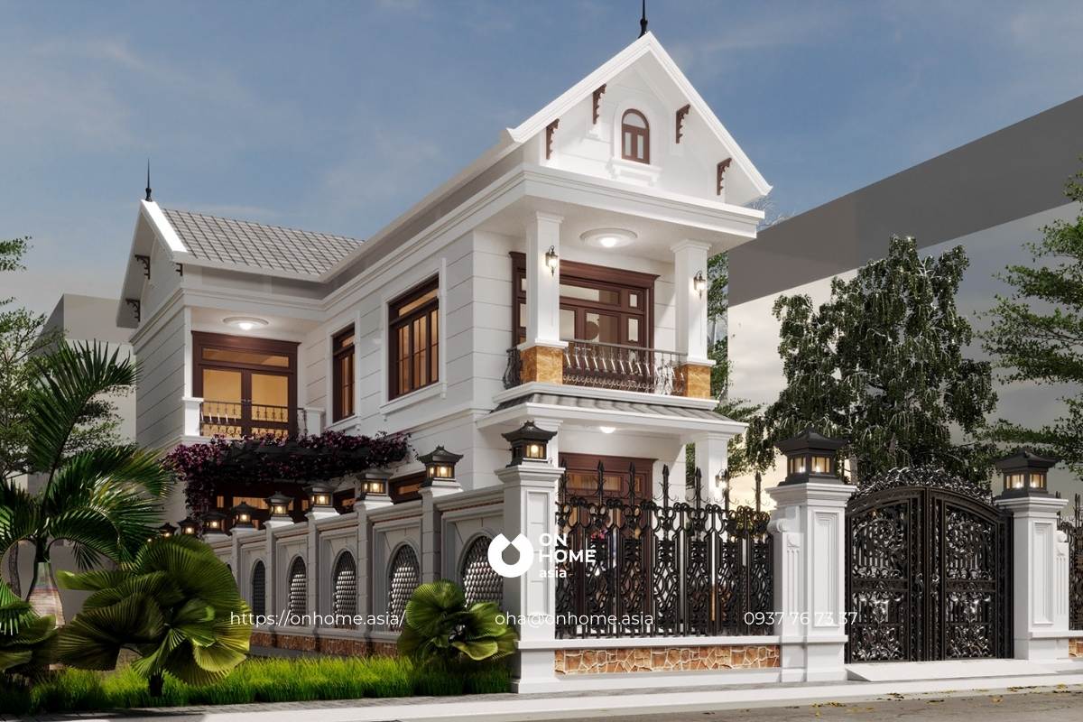 Nhà mái Thái 2 tầng sang trọng